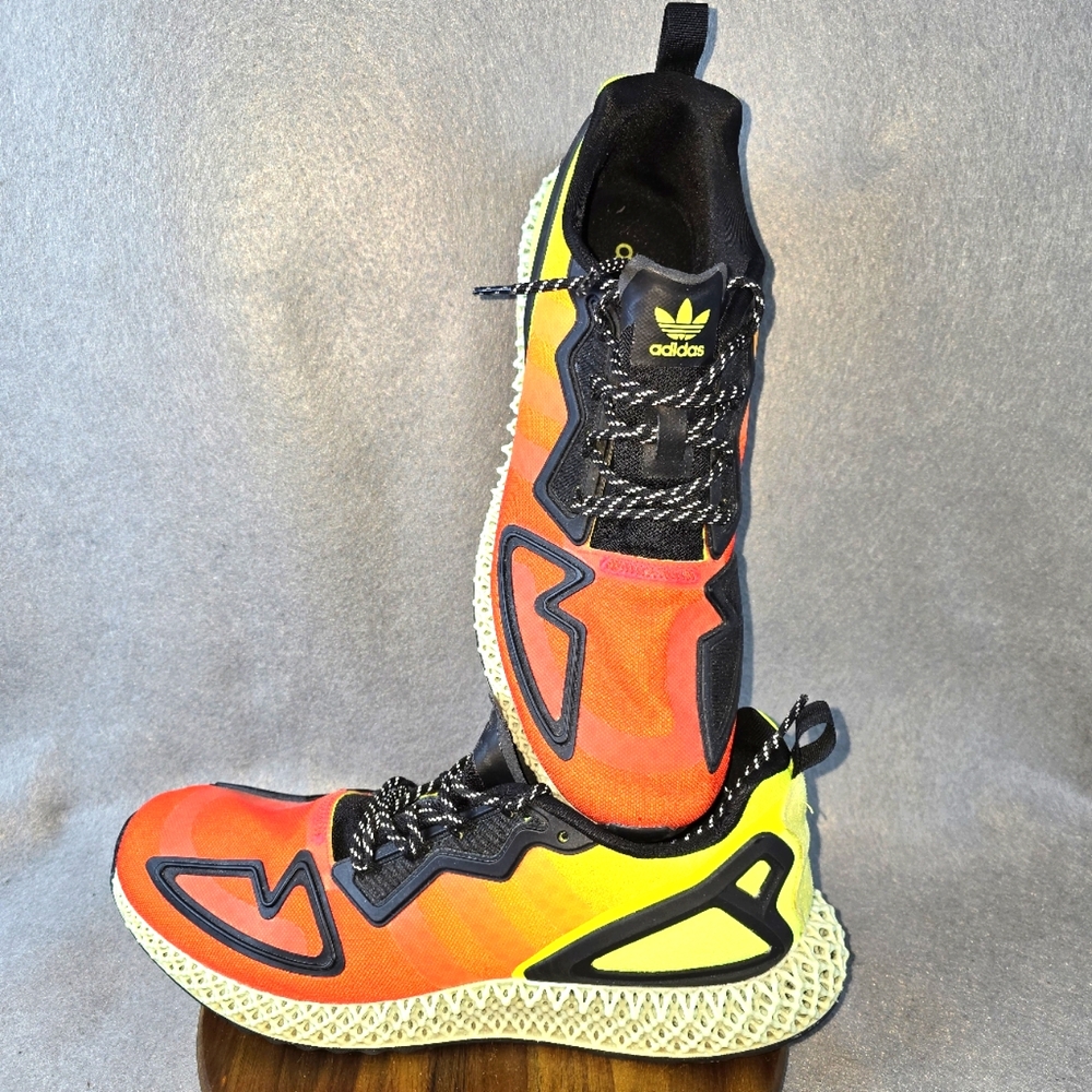 Adidas ZX 2K 4D Shoes "Heatwave" Yellow Orange Black FV9028 Men's Size 11